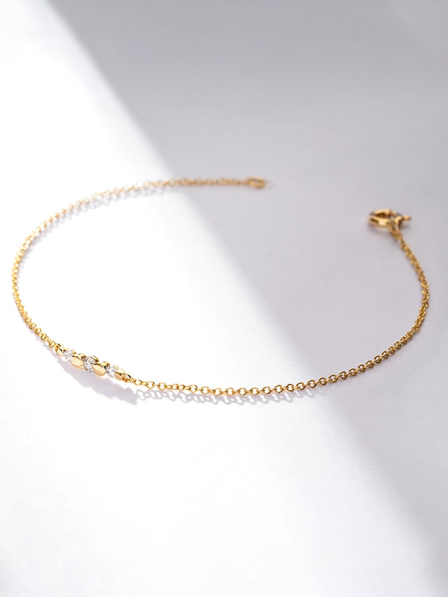 Mia by Tanishq Cupid Charm 14k Gold & Diamond Bracelet for Women