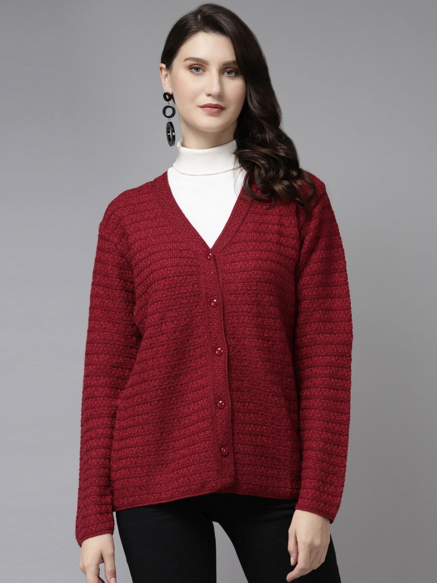 Cayman Red Embroidered Cardigan