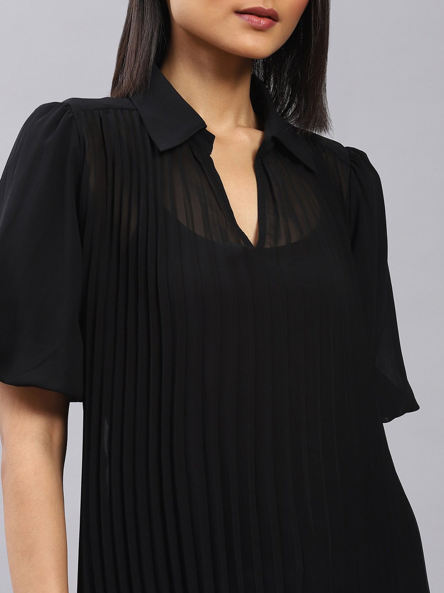 Label Ritu Kumar Black Top With Camisole