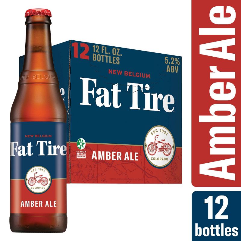 New Belgium Fat Tire Amber Ale Beer - 12pk/12 fl oz Bottles