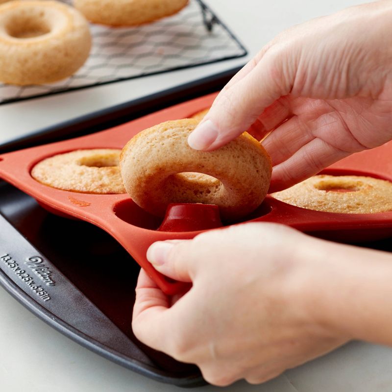Wilton 2pc Non-Stick Food Grade Silicone Donut Baking Pan Set