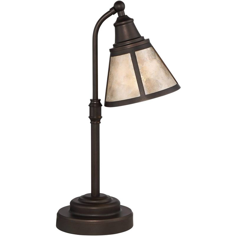 23" Iron/Seeded Glass Axel Farmhouse Industrial Task Lamp (Includes LED Light Bulb) Black - JONATHAN Y