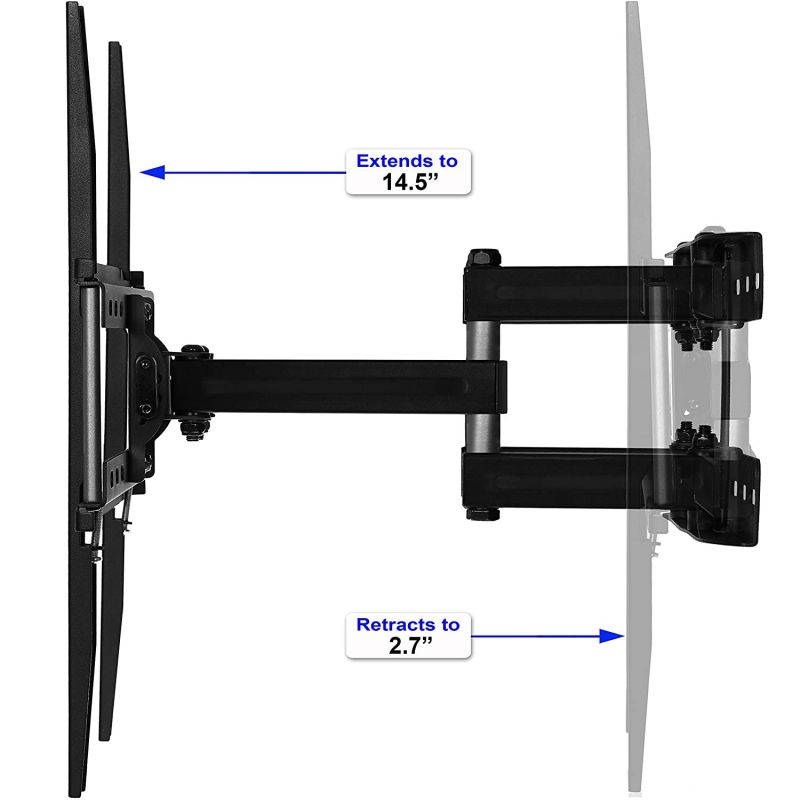Cheetah Mounts Dual Articulating Arm TV Wall Mount Bracket for 20-65&rdquo; TVs up to VESA 400 and 115lbs, Mounts on Studs up to 16&rdquo; and Includes a Twisted Veins 10&rsquo; HDMI Cable & 6&rdquo; 3-Axis Magnetic Bubble