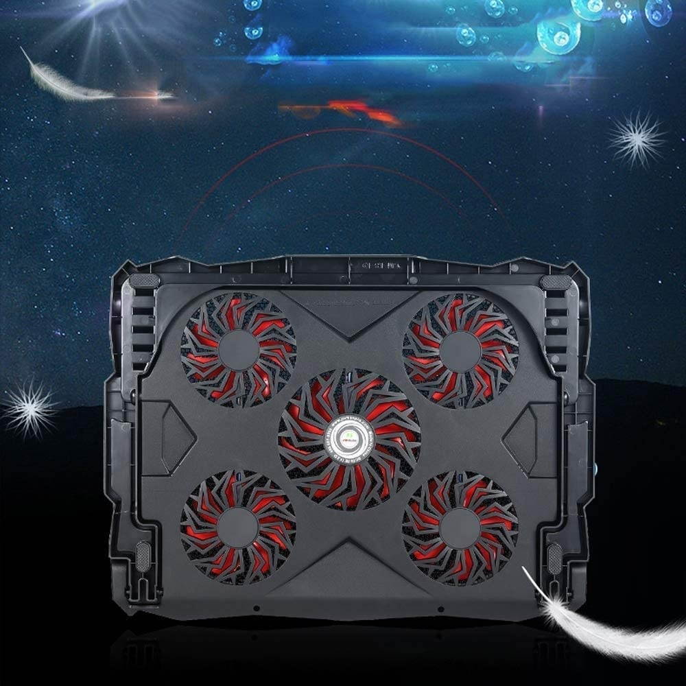 YLHXYPP 11-17 Inch Laptop Cooler Cooling Pad - Slim Portable USB Powered (5Fans)