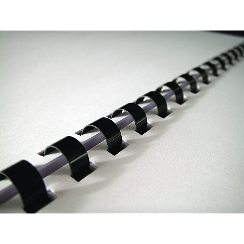 52383 Plastic Comb Bindings 1 Diameter 200 Sheet Capacity Black Pack of 10 Combs