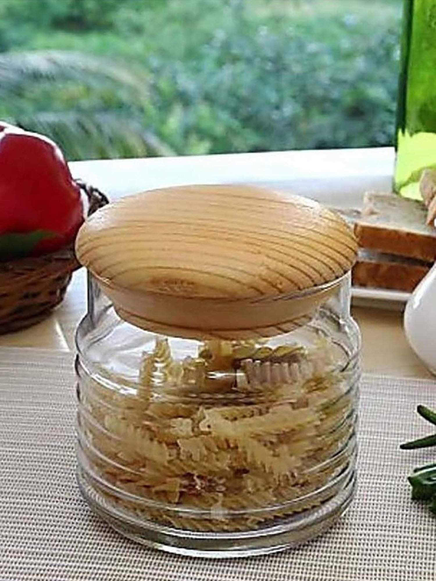 Aristo Silver Stainless Steel Storage Containers with Base Stand - Set of 7