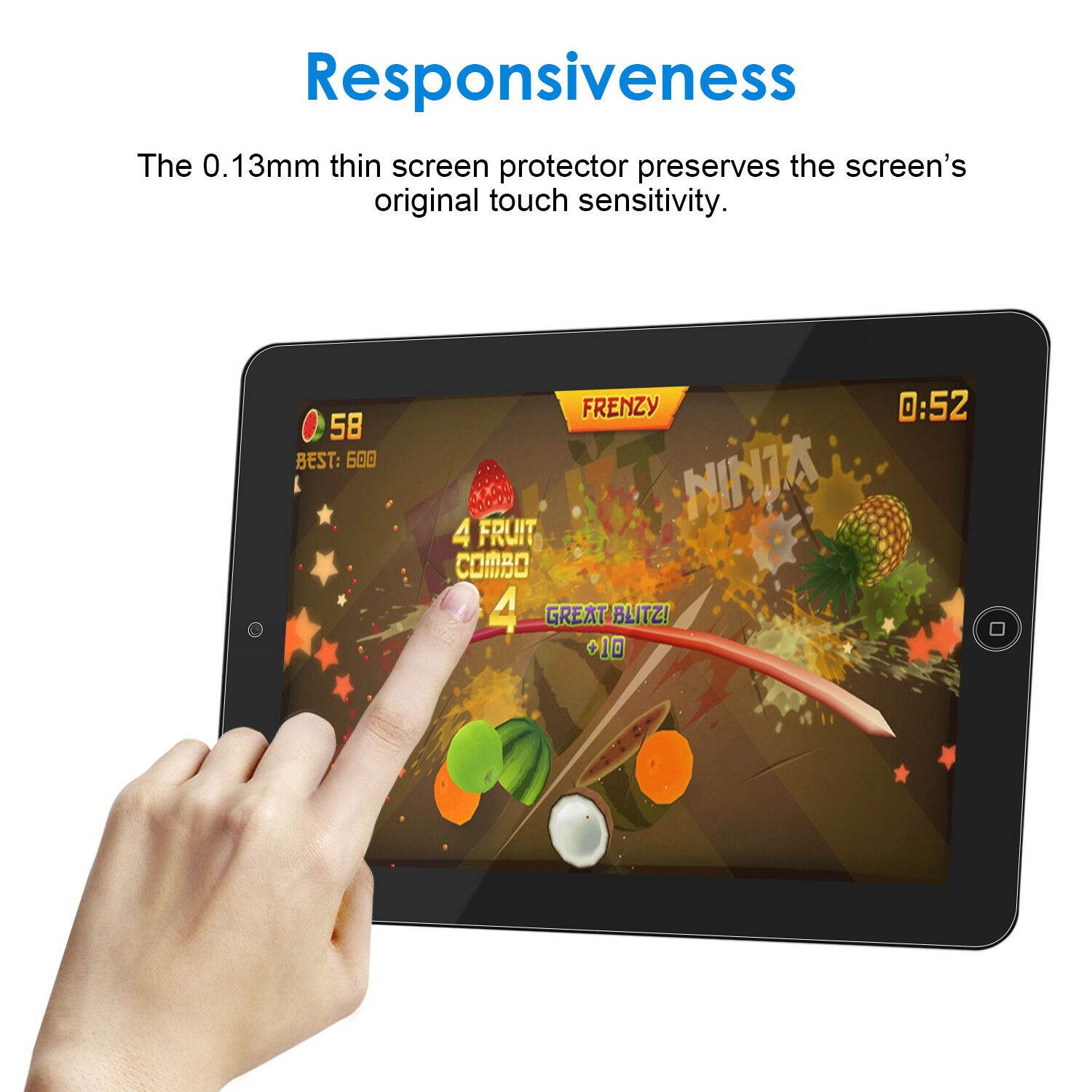 JETech Screen Protector for Apple iPad 2 3 4 (Old Versions) PET HD Film 2-Pack