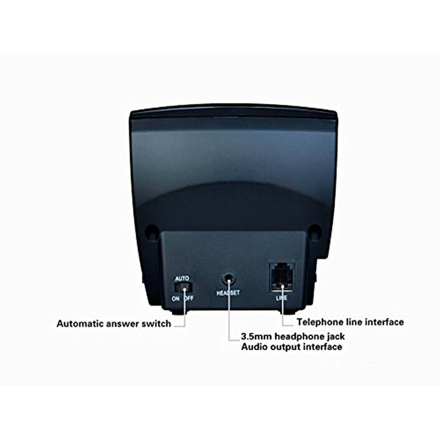 KerLiTar LK-P016B DialPad Telephone with Headset Call Center Corded Phone Tone Dial Key Pad with Caller ID Redial(Black)