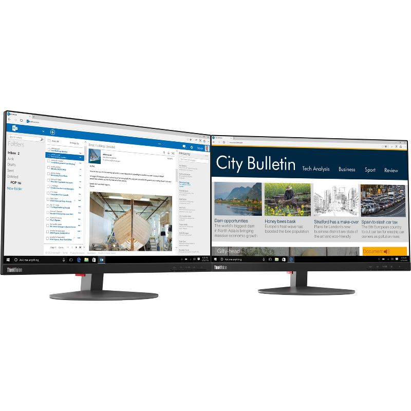 Lenovo ThinkVision T23d 22.5" WUXGA WLED LCD Monitor - 16:10 - Black - 1920 x 1200 - 250 Nit - 6 ms - HDMI - VGA - DisplayPort