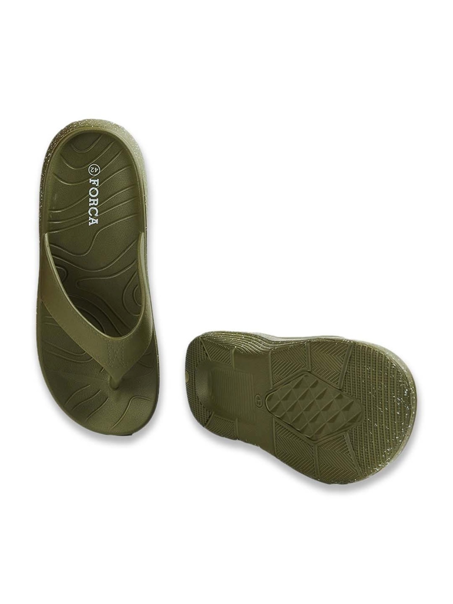 Forca by Lifestyle Men's Olive Flip Flops