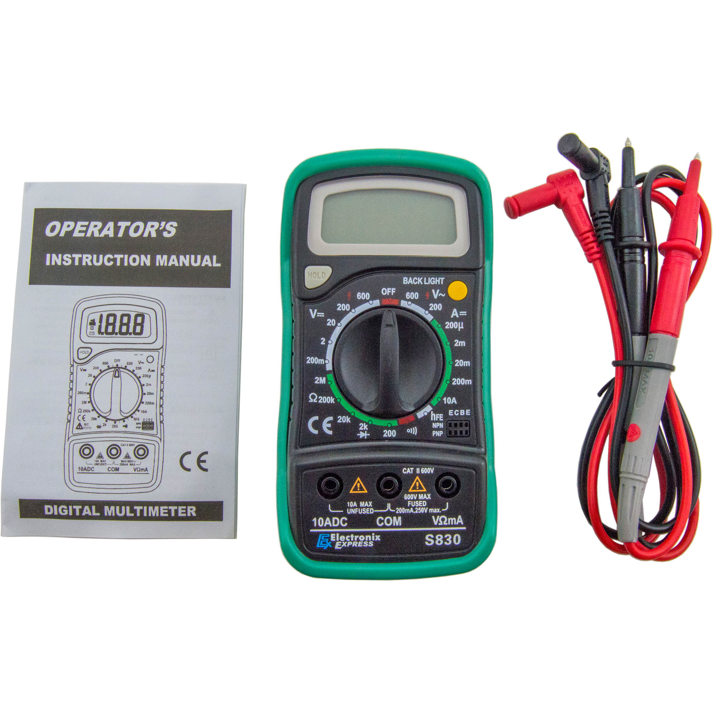 LCD Digital Multimeter with Backlight (AC/DC 600V)