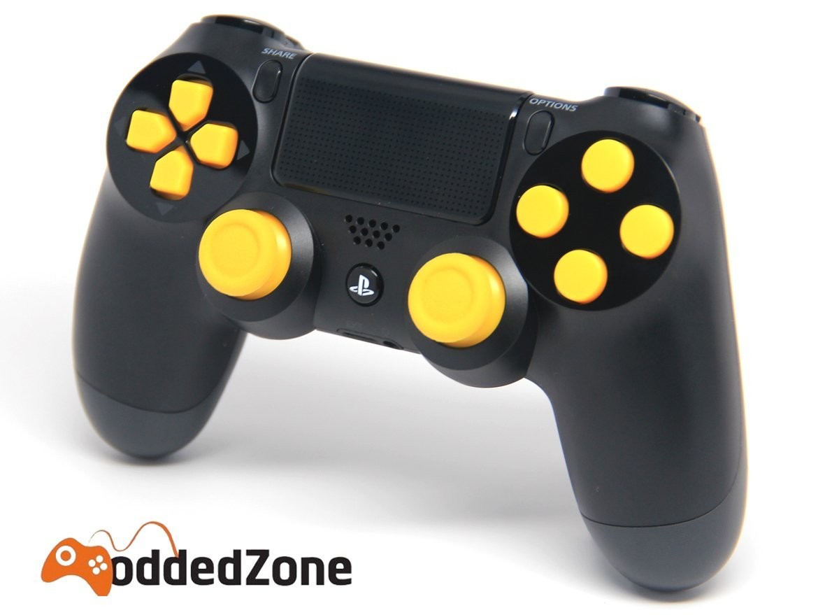 Black/Yellow Ps4 Rapid Fire Custom Modded Controller