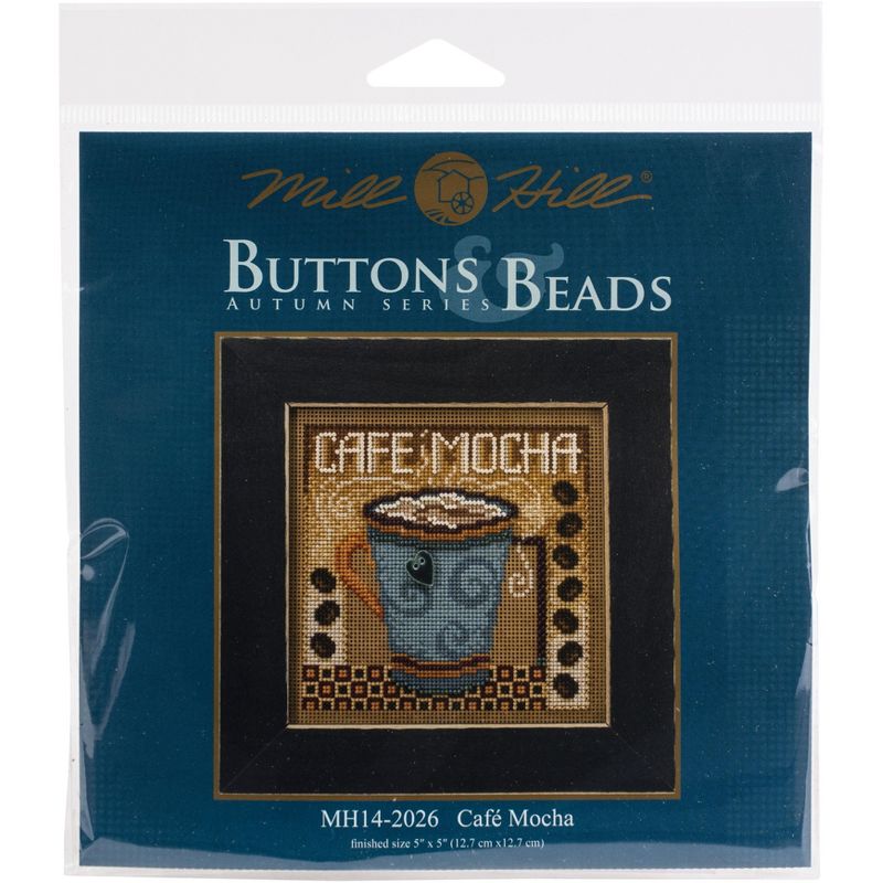 Mill Hill Buttons & Beads Counted Cross Stitch Kit 5"X5"-Cafe Mocha (14 Count)