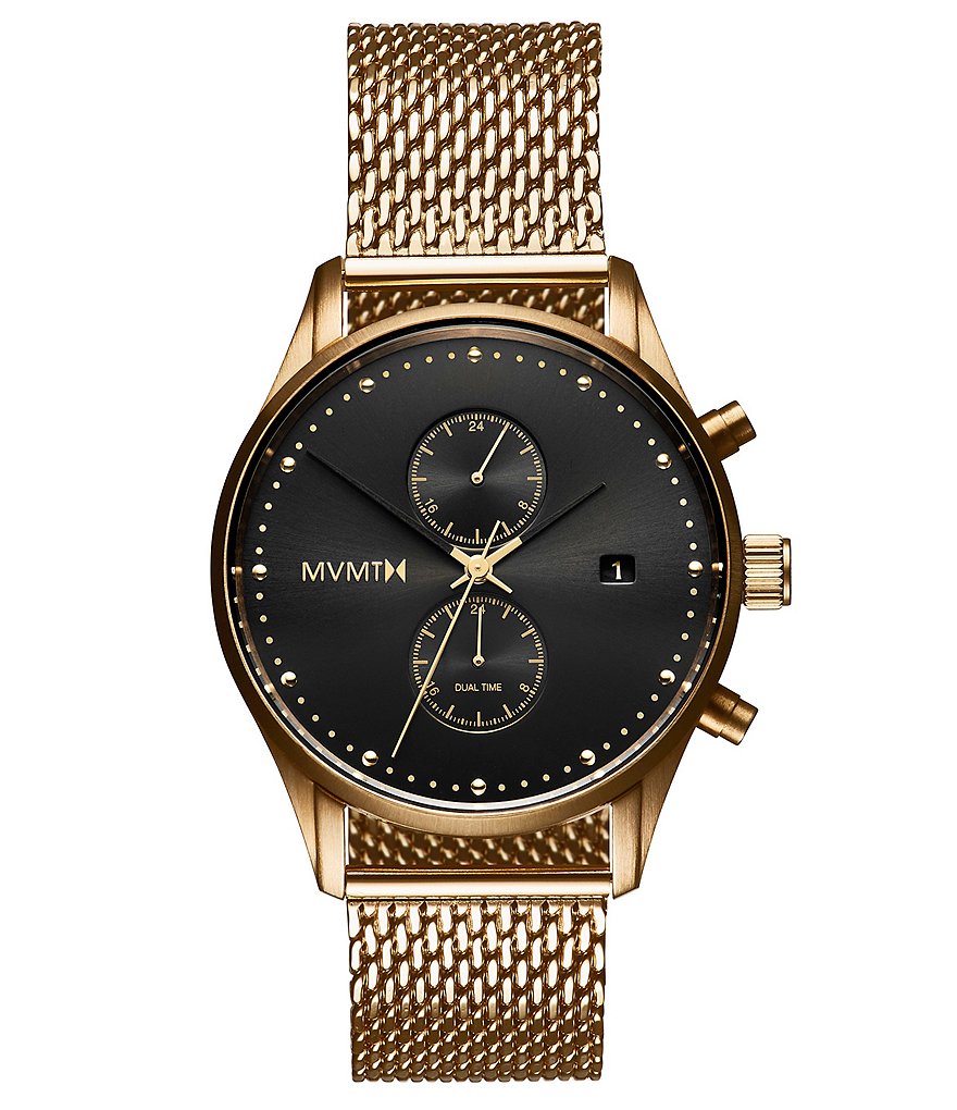 MVMT Men's Eclipse Goldtone Multifunction Stainless Steel Bracelet Watch