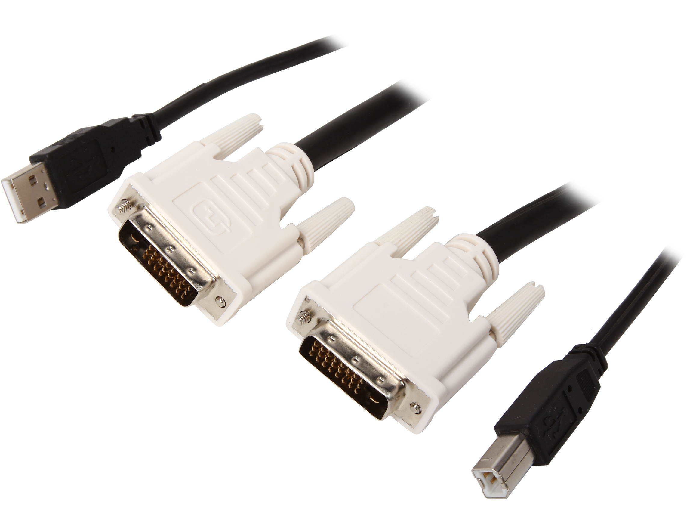 C2G/Cables To Go 14178 10 ft. 2-IN-1 DVI M/M USB A/B KVM Cable
