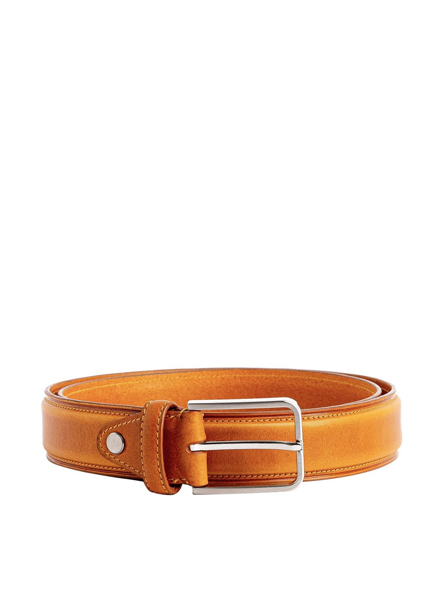 James Aston Tan Leather Waist Belt for Men