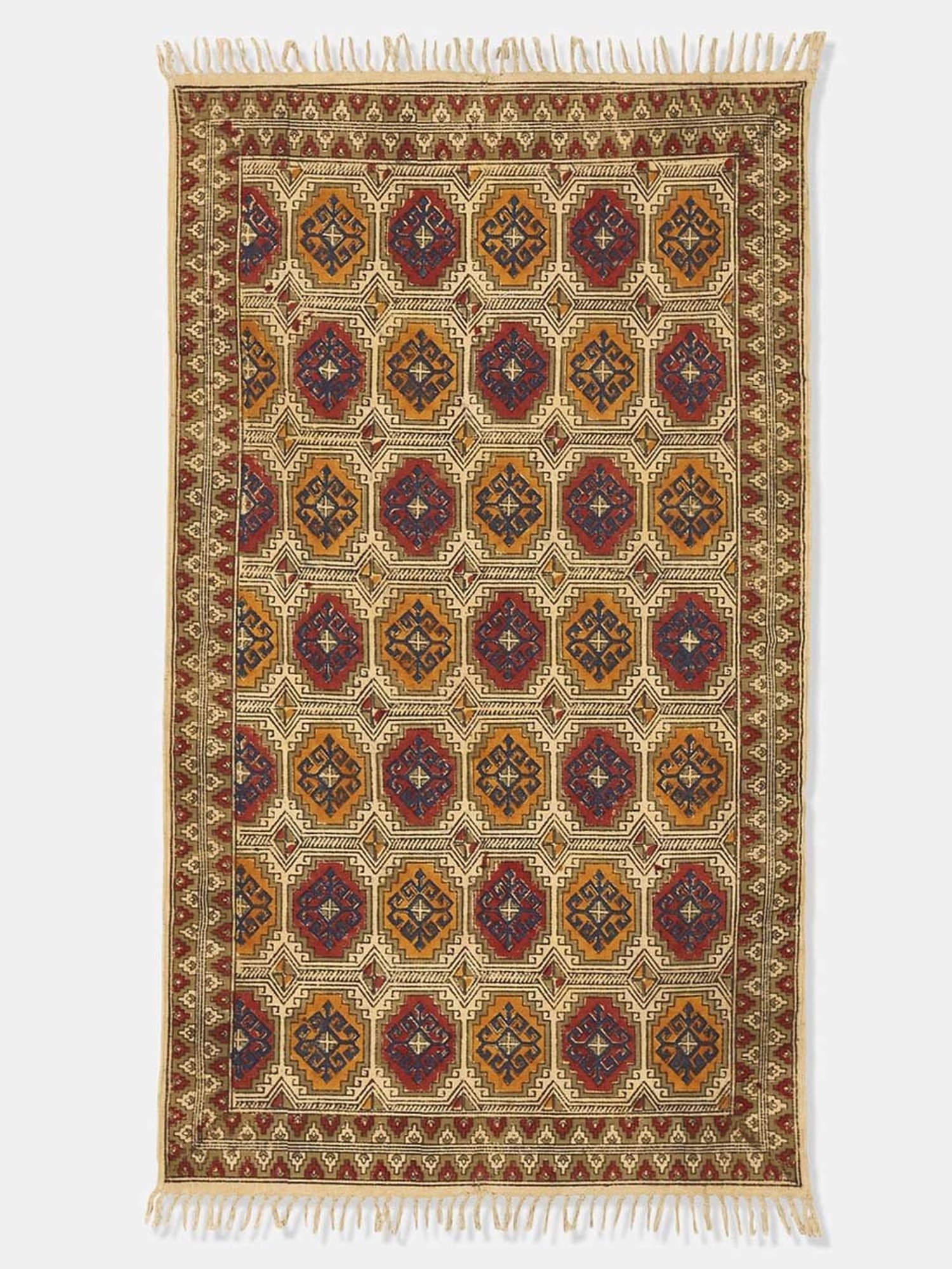 Fabindia Phool Multicolor Cotton Medium Trisha Dhurrie