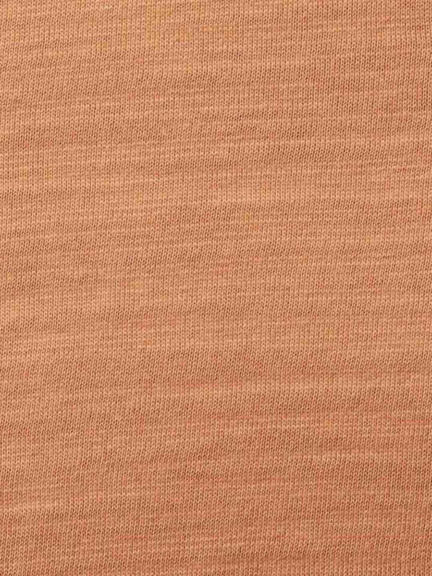 7 Alt by Pantaloons Rusty Orange Cotton Relaxed Fit Self Pattern T-Shirt