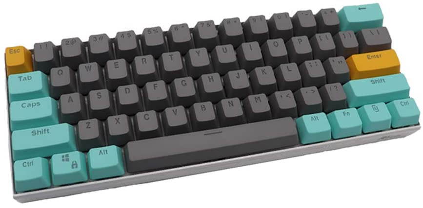 CUUWE 61 PBT Keycaps for 60 Percent Keyboard, Backlit Keycap Set for Mechanical Gaming Keyboard OEM Profile Keycaps with Key Puller for Cherry MX Switches GH60/RK61/GK61/Annie pro 2