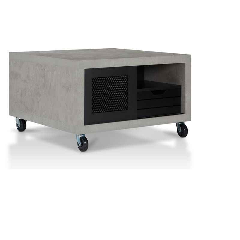 Rayna Industrial Coffee Table Black/Cement - HOMES: Inside + Out