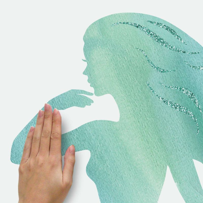 Glitter Mermaid Peel and Stick Giant Wall Decal - RoomMates