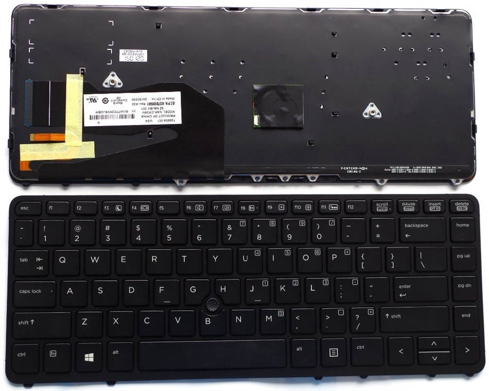New US Black Backlit Keyboard For HP EliteBook 840 G1 850 G1 840 G2 850 G2 Serie
