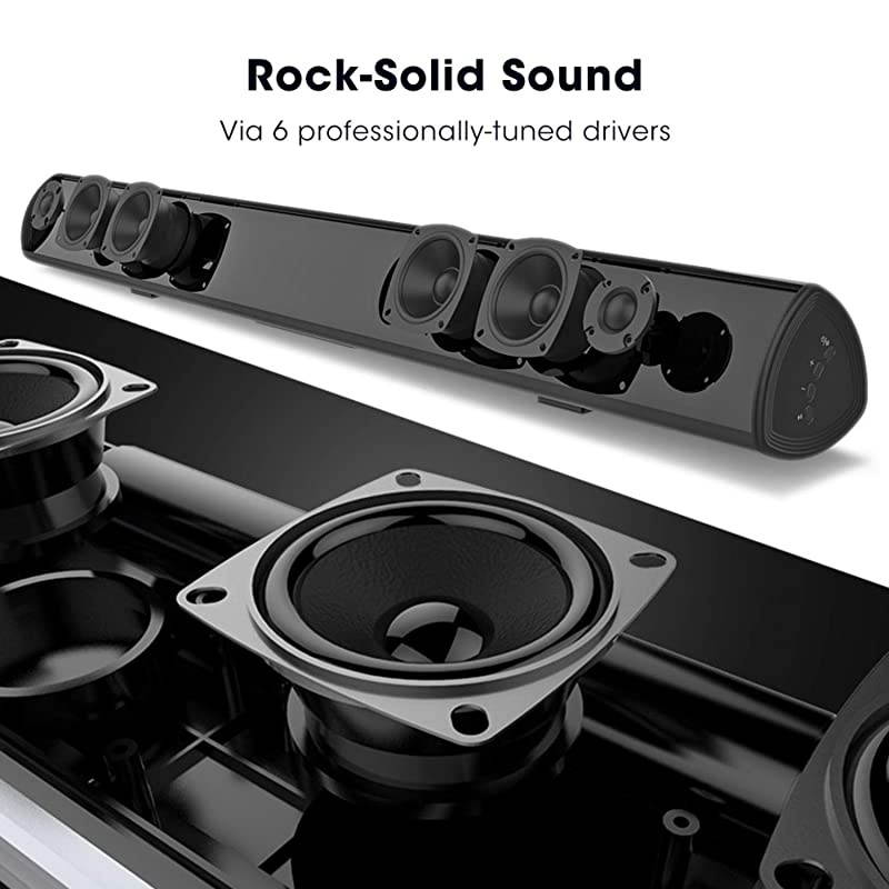 40 Inch Soundbar Bestisan Sound Bar Wireless and Wired Audio Bluetooth 50 TV Speakers with IR Remote Function 2019 Beef Up Version 60 Days Home Trial