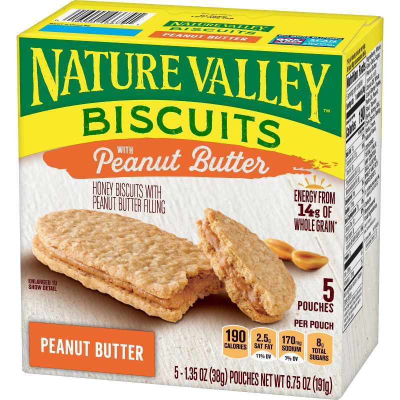 Natural Valley Peanut Butter Biscuits - 5ct