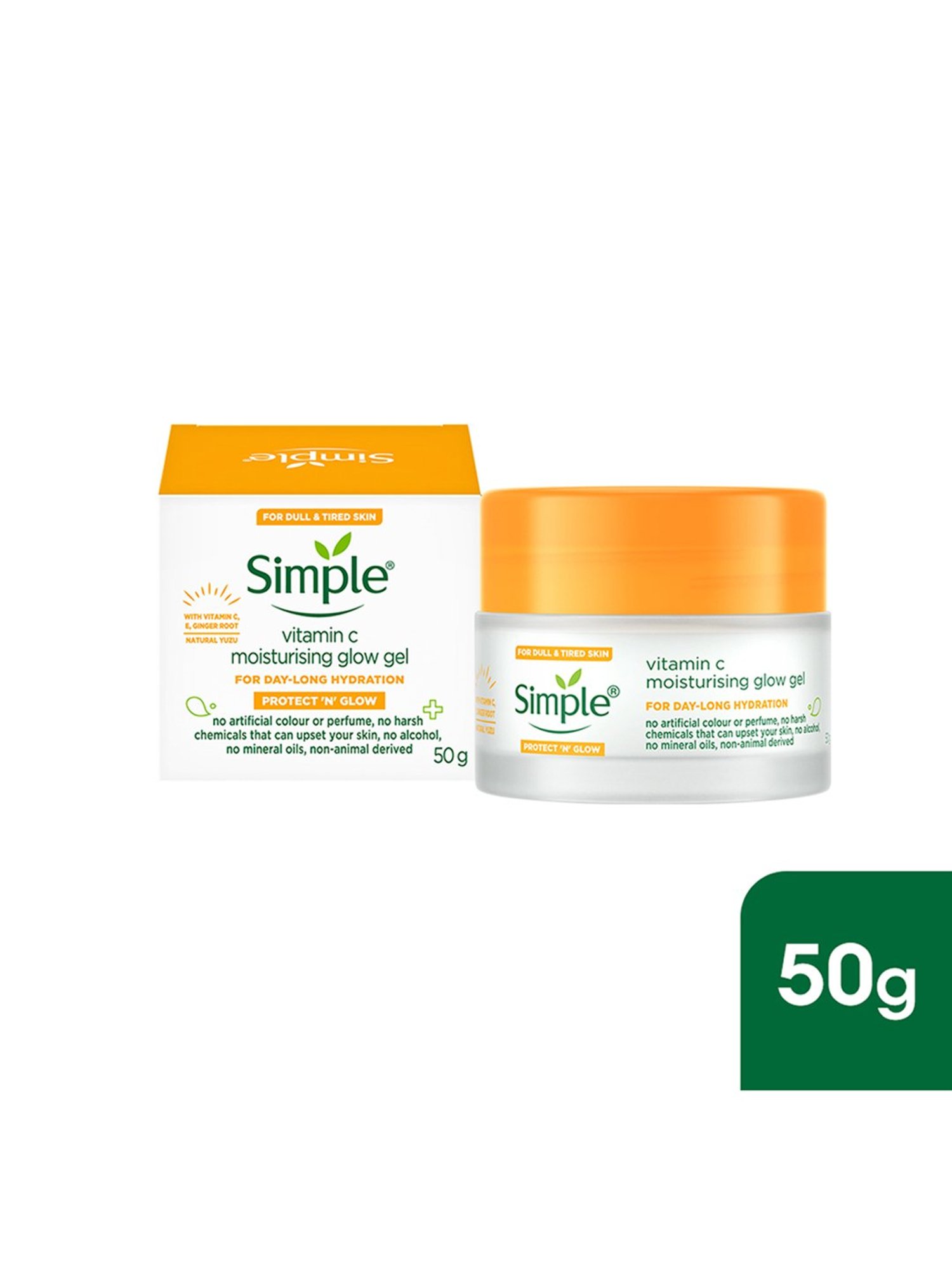 Simple Protect 'N' Glow Vitamin C Moisturising Glow Gel - 50 gm