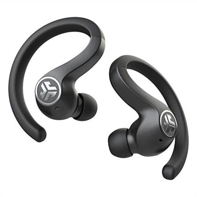 jlab audio jbuds air sport true wireless bluetooth earbuds + charging case  black  ip66 sweat resistance  class 1 bluetooth 5.0 connection  3 eq sound settings jlab signature, balanced, bass boost