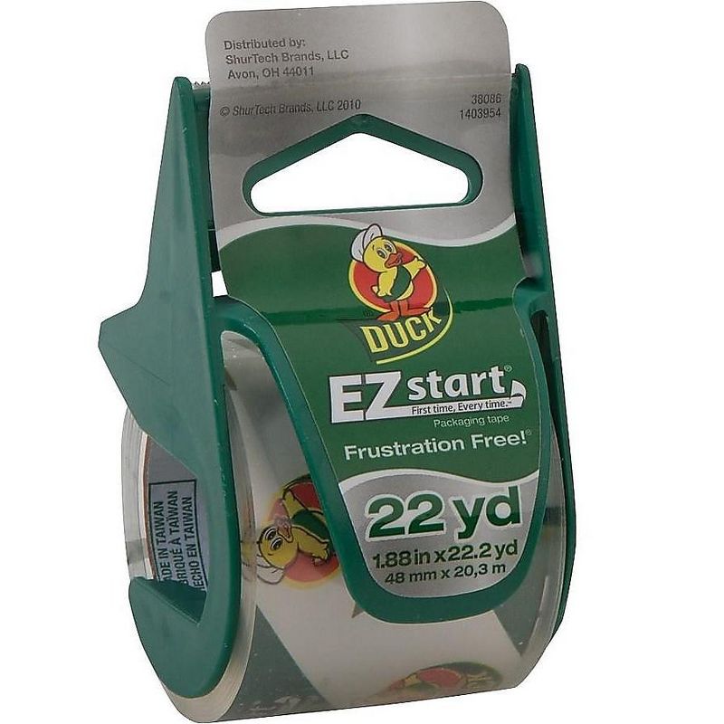 Duck EZ-Start Standard Packing Tape 1.88" x 22.2 Yds. Clear 609680