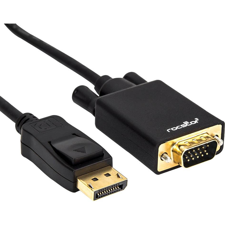 Rocstor Y10A172-B1 6Ft DisplayPort to VGA M/M Cable Supports 1080P 60HZ