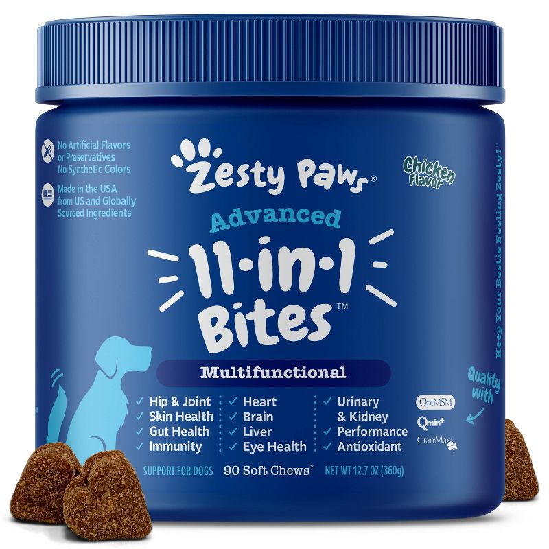 Zesty Paws Advanced 11-in-1 Multivitamin Bites - 90ct