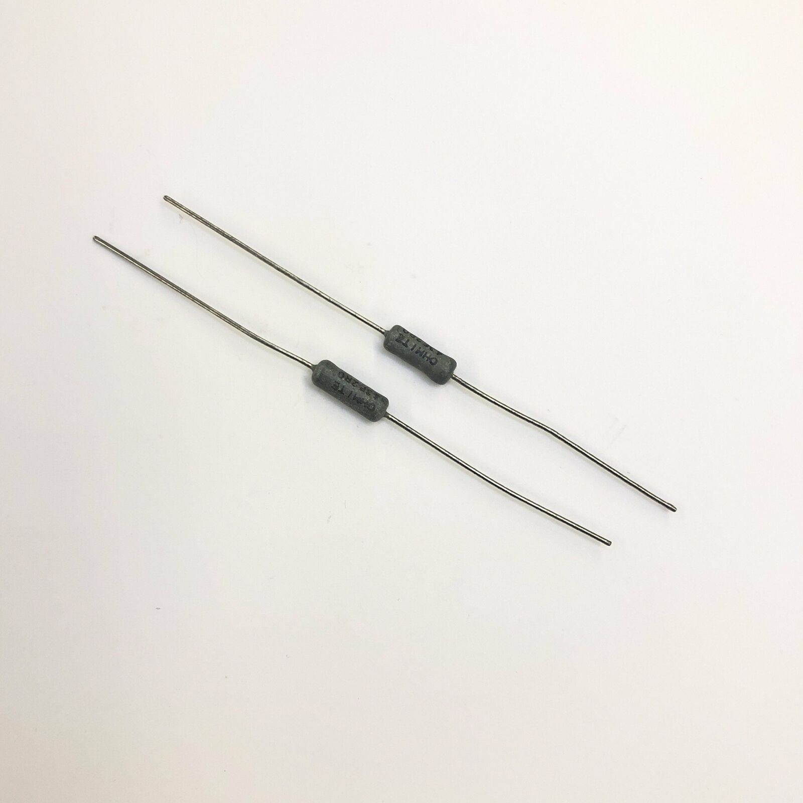 Lot of 2, Ohmite 43F75R 75 Ohm 3 Watt 1% Wirewound Power Resistors 3W