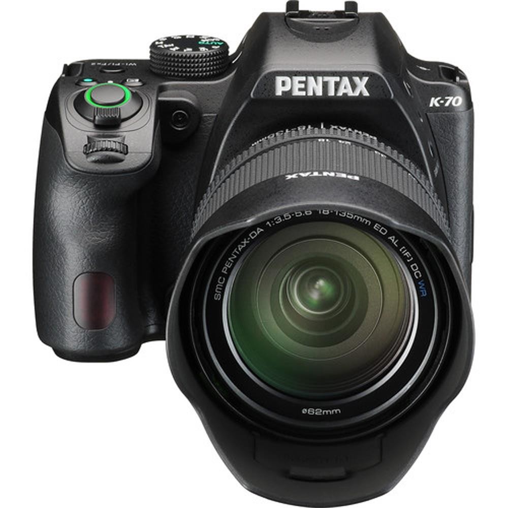 Pentax K-70 DSLR with SMC DA 18-135mm f/3.5-5.6 ED AL CD WR Lens, Black #16256