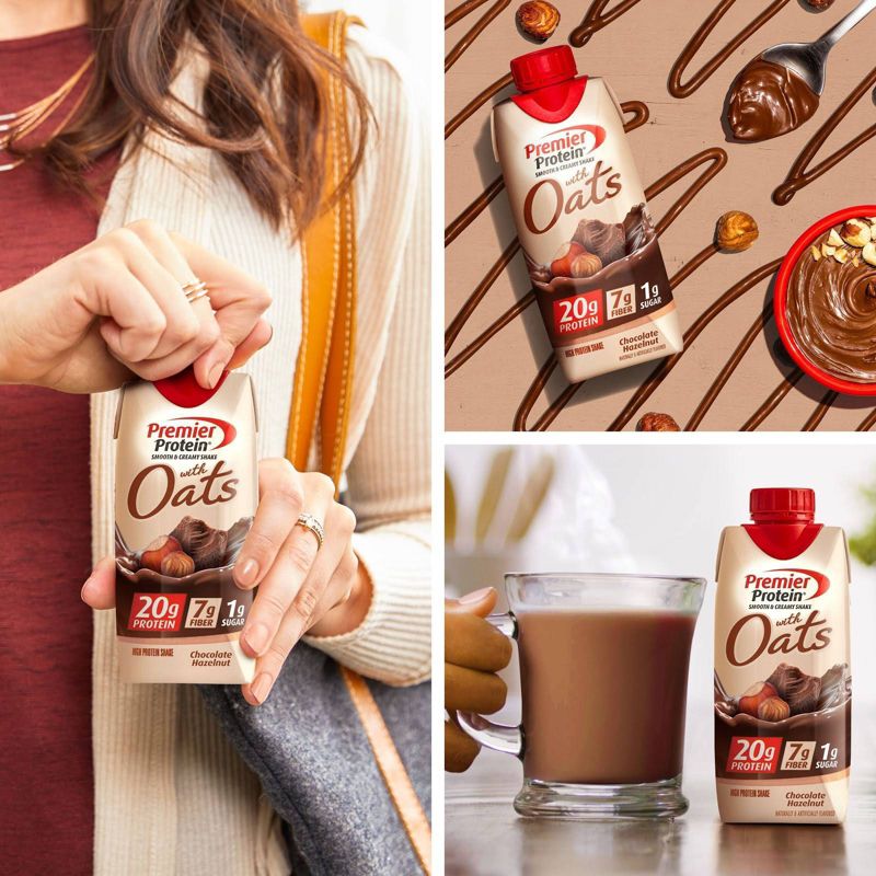 Premier Protein Shake with Oats - Choco Hazelnut - 44 fl oz