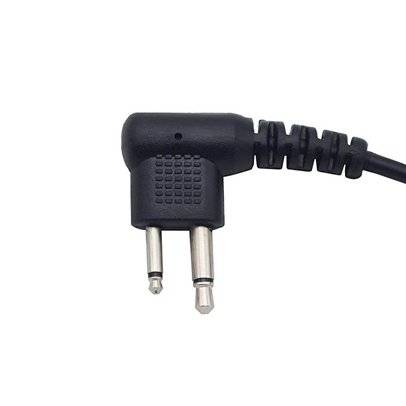 2 Pin G Shape Clip-Ear Headset Earpiece is Compatible with Motorola Two Way Radio Devices CP200 CP200D CP185 DTR650 PR400 EP450 CLS1110 CLS1410 CLS1450 CLS DLR DTR RDX RDU RDV RMU (10 Pack)