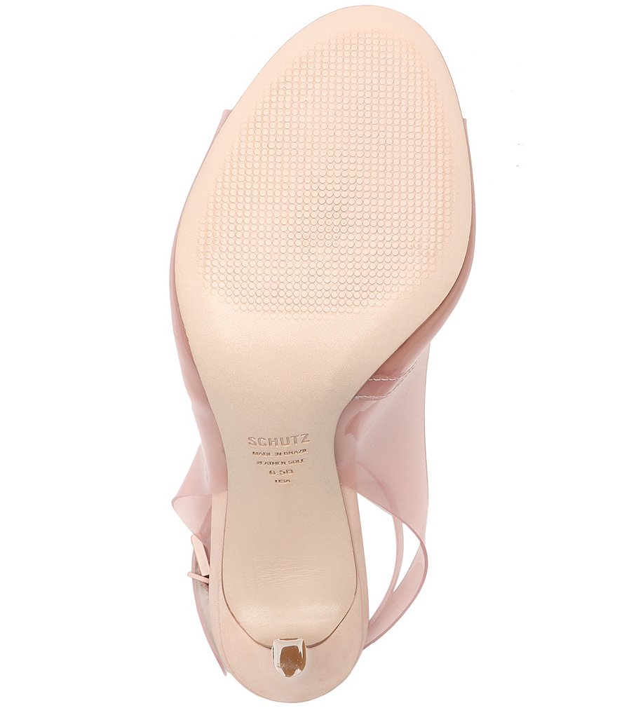Schutz Eryka Clear Vinyl Ankle Strap Pumps