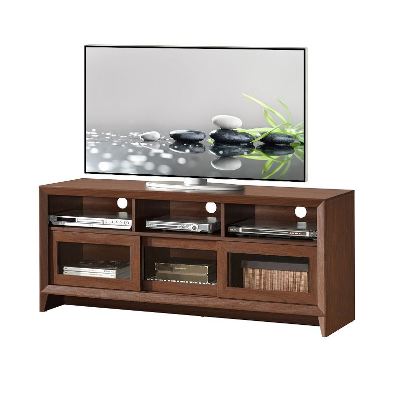 60" Modern TV Stand with Storage Brown - Techni Mobili