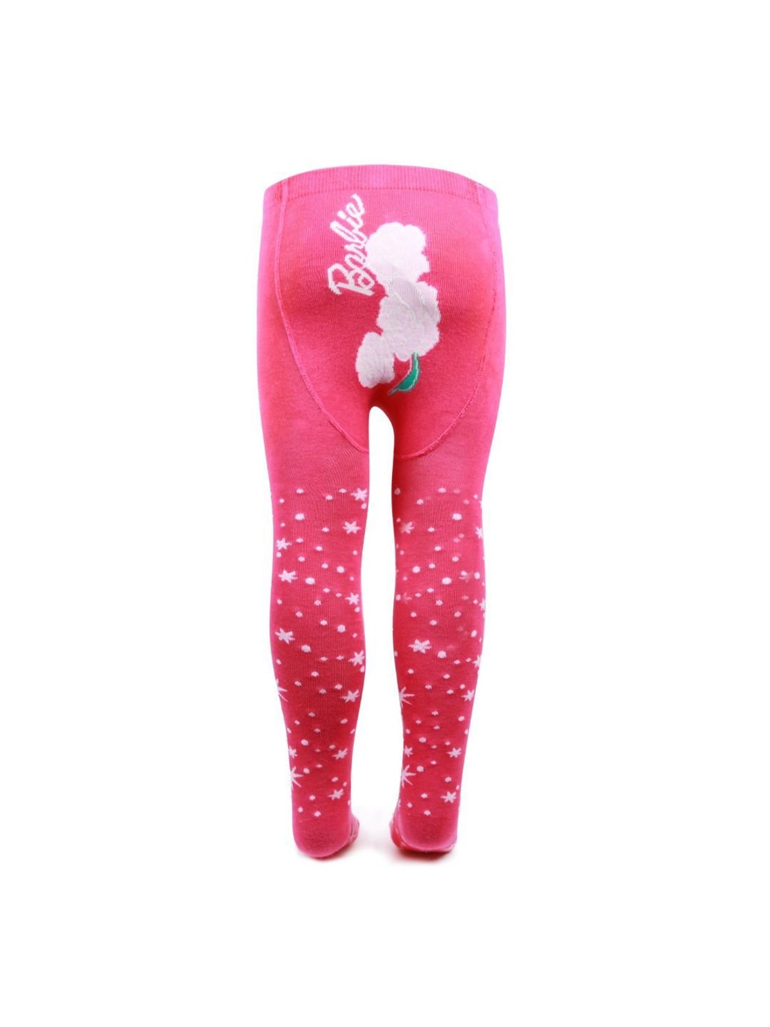 Bonjour Girls Pink Printed Tights
