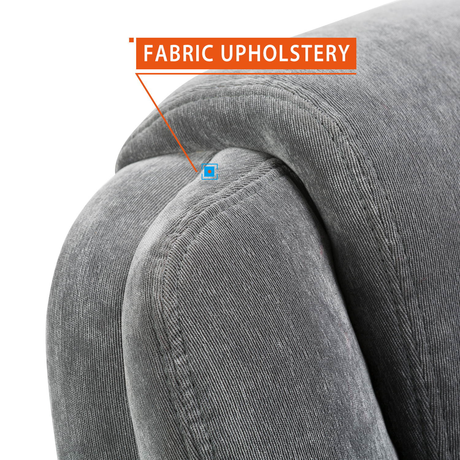 CLATINA Ergonomic Big & Tall Executive Office Chair with Upholstered Swivel 400lbs High Capacity Adjustable Height Thick Padding Headrest and Armrest for Home BIFMA Certified