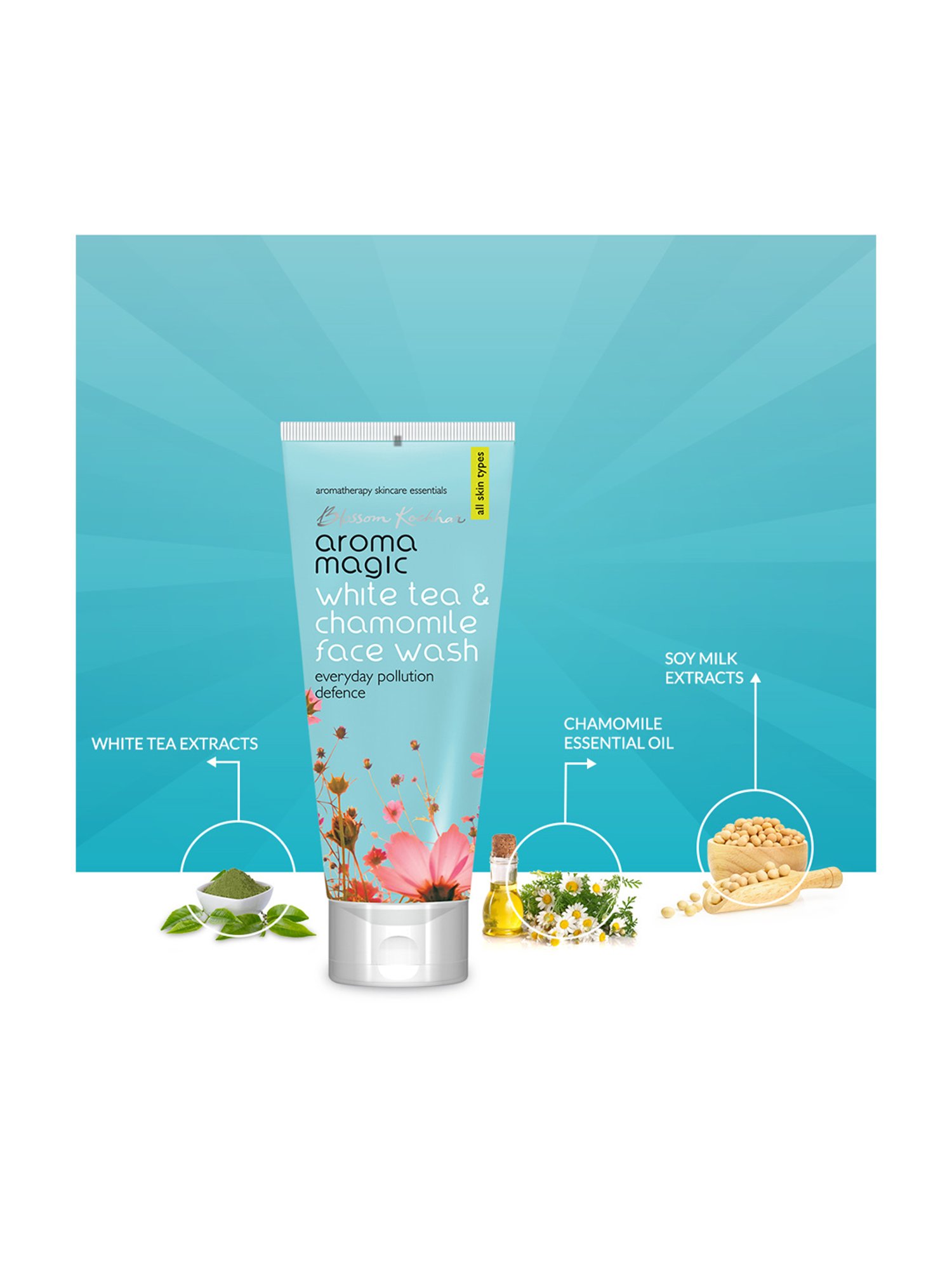 Aroma Magic White Tea & Chamomile Face Wash - 100 ml