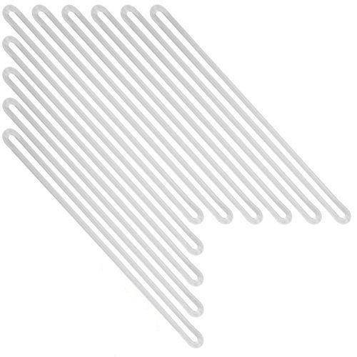 200 Pack 6.4" Luggage Tag Straps Loops, Ishua Clear Plastic Luggage Tag Loops ID Straps Laminating Pouch Tag Loop Cruise Ship Luggage Tag Holders Travel Accessories for Suitcase Or Backpack Lanyard