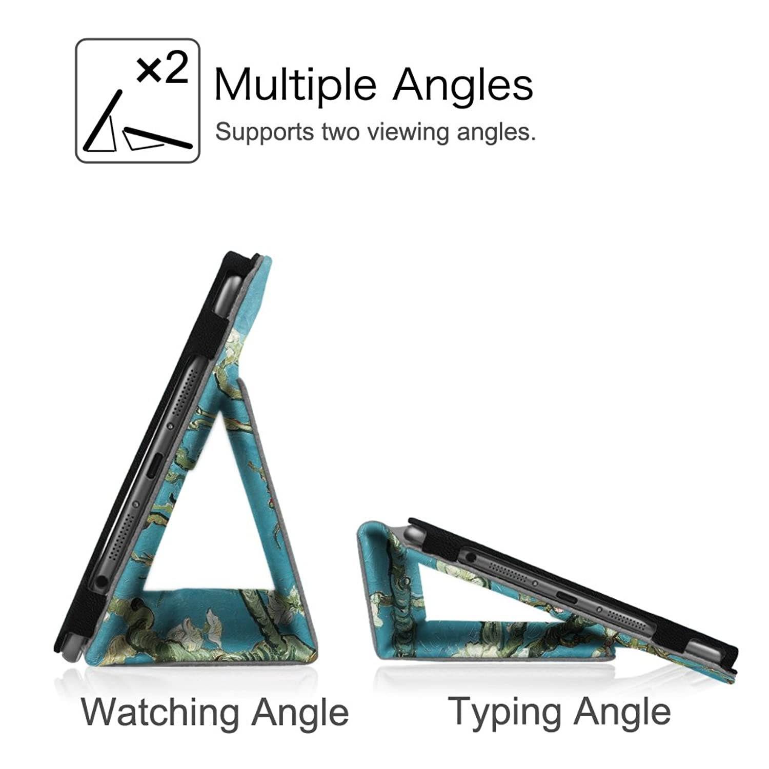 Fintie Case for Verizon ASUS ZenPad Z8s (ZT582KL), Premium PU Leather Folio Stand Cover with Auto Sleep/Wake Function for Verizon ASUS ZenPad Z8s 7.9 inch Tablet 2017 Release, Blossom