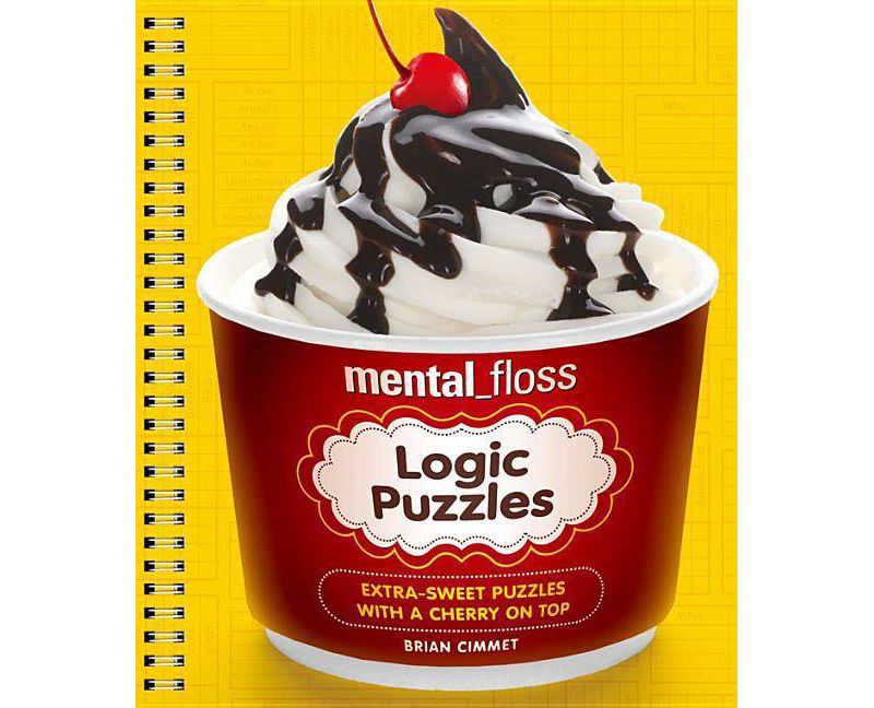 Mental_floss Logic Puzzles - by  Brian Cimmet (Spiral Bound)
