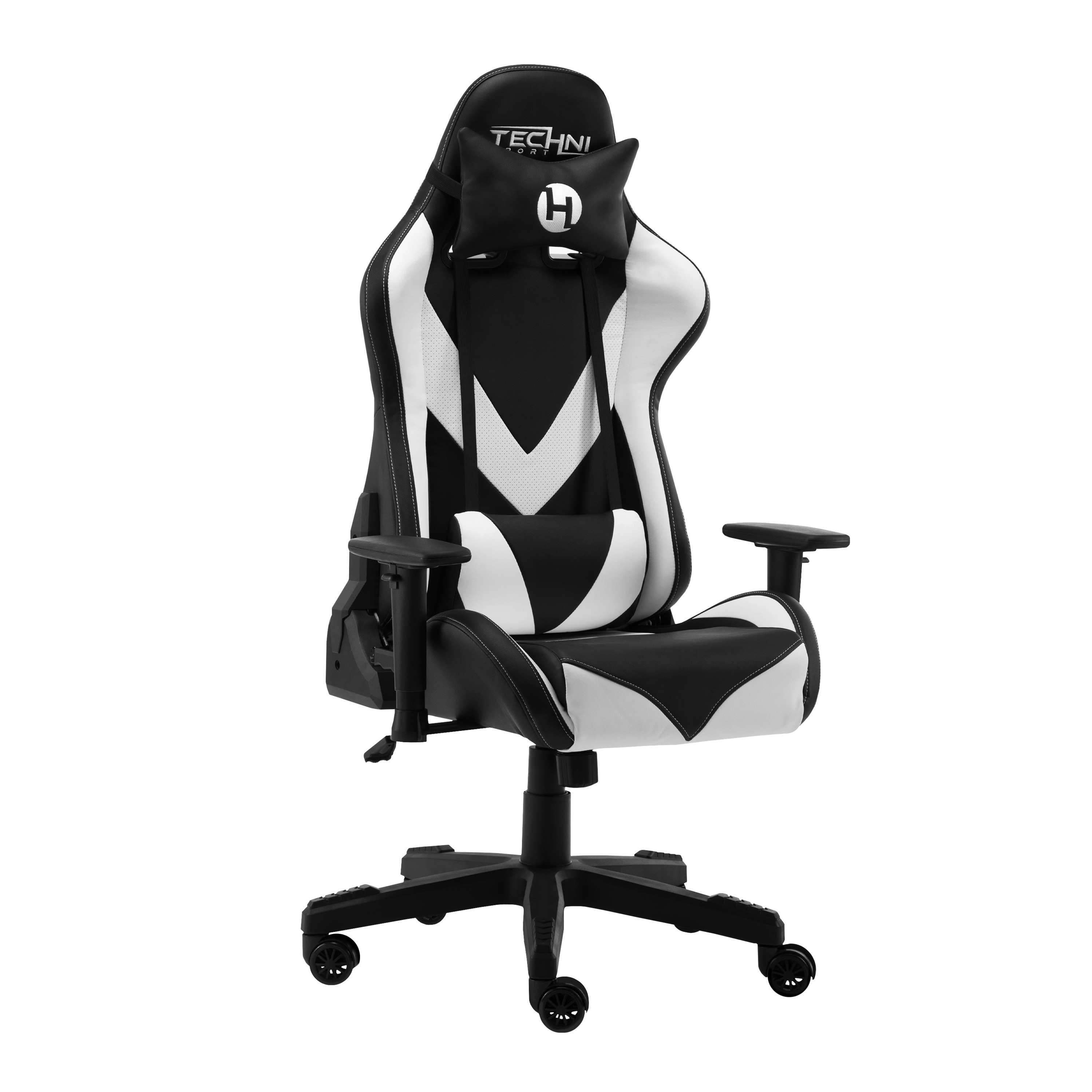 Gaming Chair, Racing Style Computer Desk Chair Padded Armrests Ergonomic Lumbar Support Adjustable Height