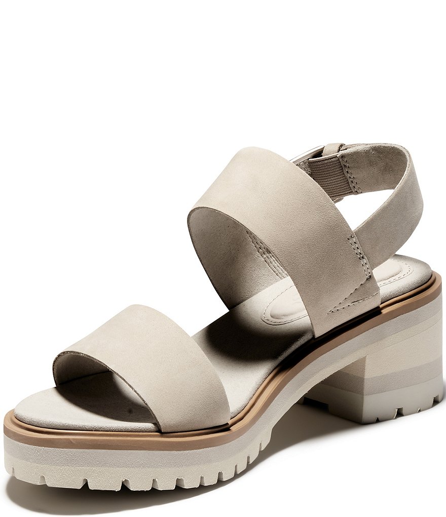Timberland Violet Marsh Suede Banded Block Heel Sandals