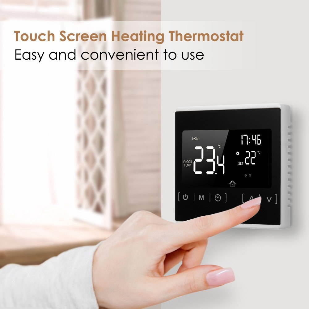 Smart LCD Touchscreen Thermostat for Home Programmable Electric Floor Heating System Thermoregulator AC 85-250V Temperature Controller