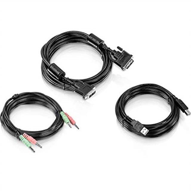 TRENDnet 10 ft. DVI-I, USB, and Audio KVM Cable Kit
