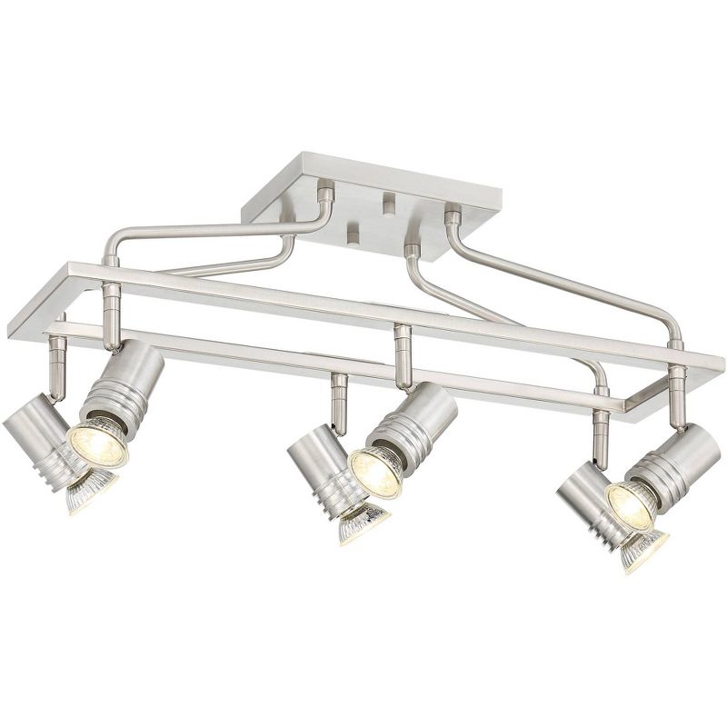 Pro Track Sven 6-Light Brushed Nickel Cage Track Fixture